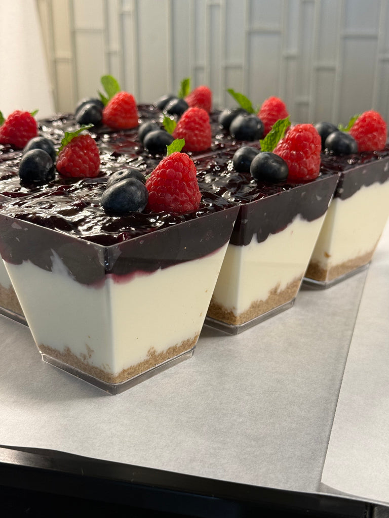 Mini Blueberry Cheesecake Dessert Cups